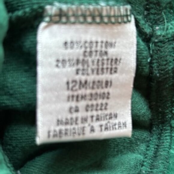 Sears Baby Two-piece Green Velour Size 12 MTHS 20 LBS Holiday Vintage EUC - Picture 10 of 14